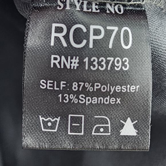 POL Gray Front Tie Sleeveless Snap Front Bodysuit - Small - Picture 4 of 5